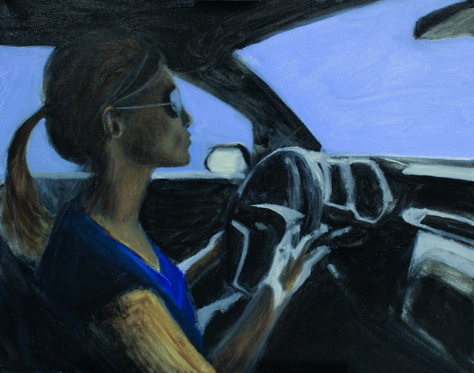 Détail du processus de peinture réaliste à l’huile