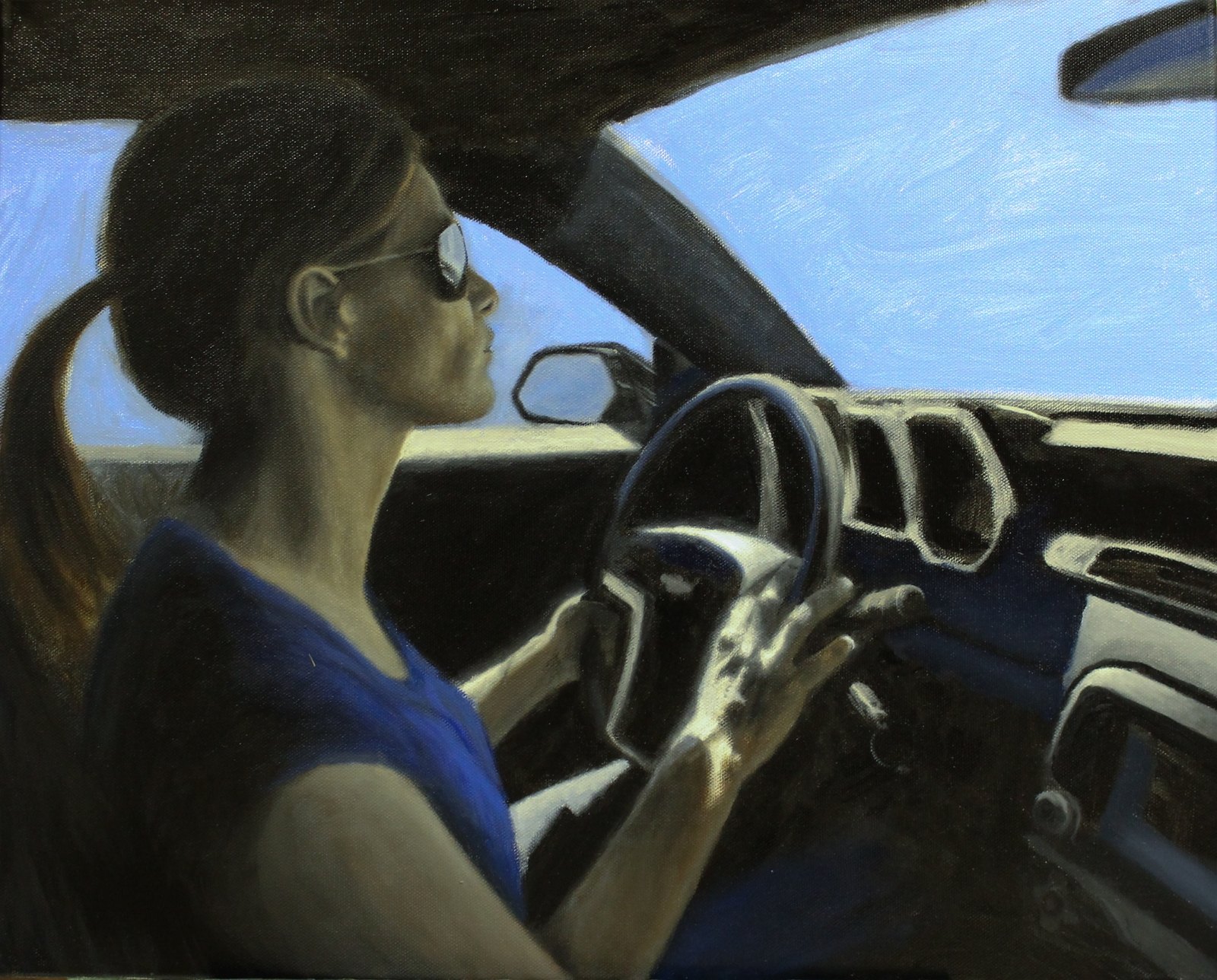 Portrait réaliste à l’huile en finition